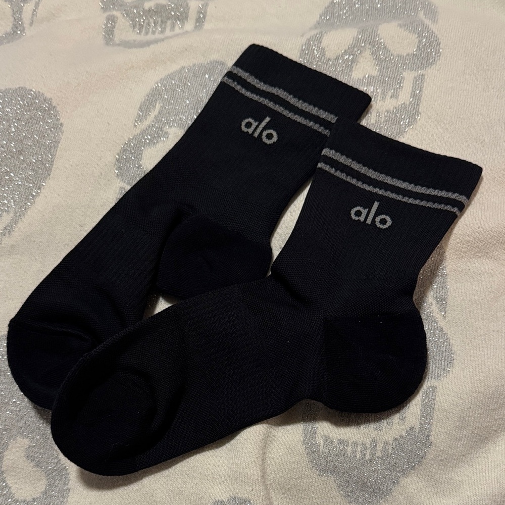 Alo Unisex Half-Crew Performance Sock black m/l